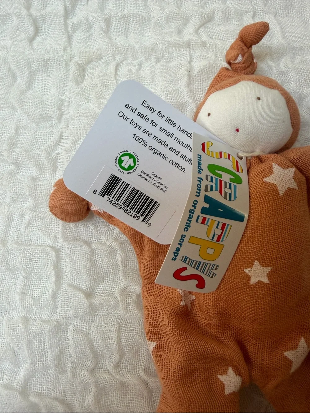 NWT Under the Nile Organic Cotton Baby Lovey
